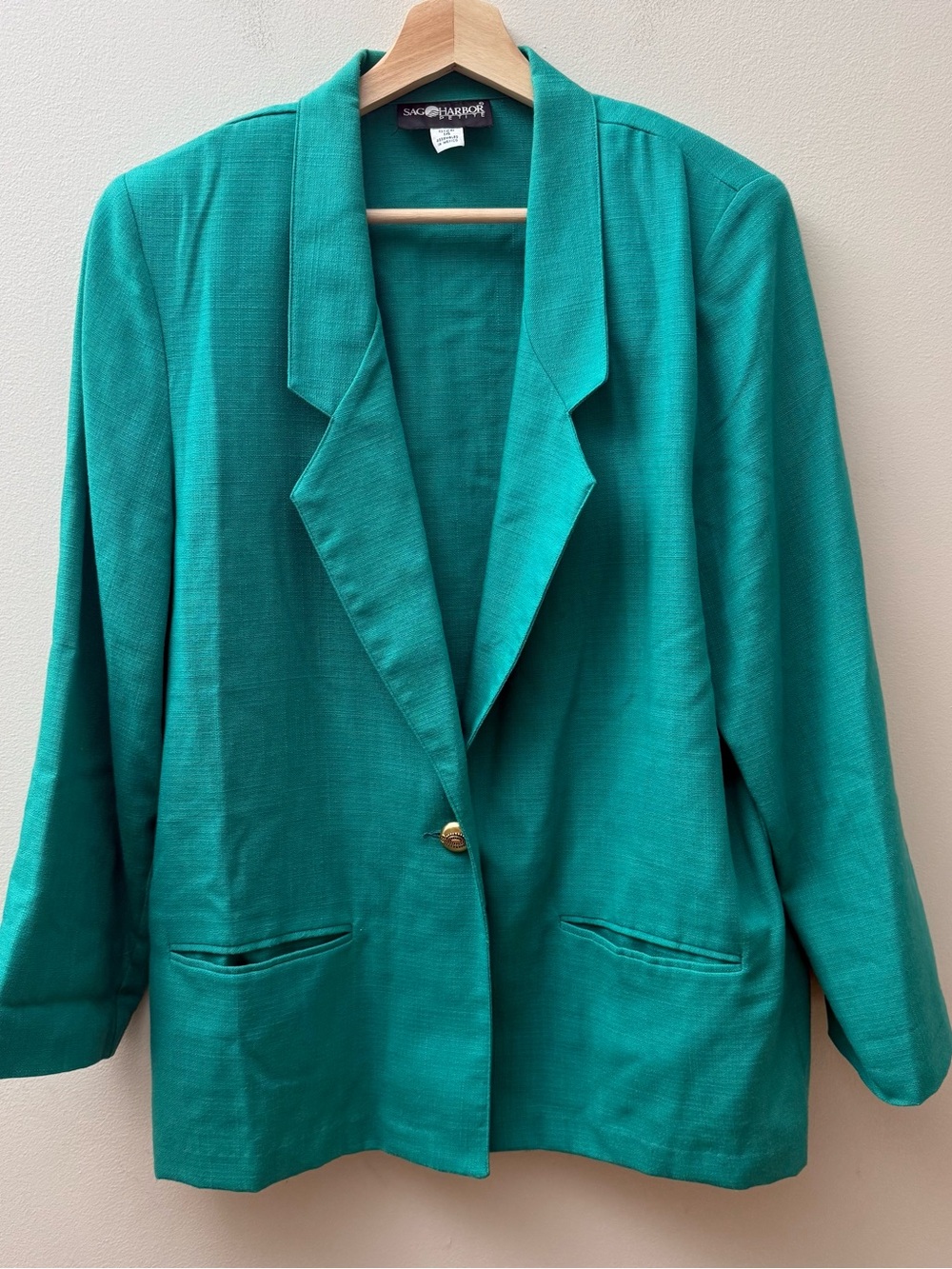 Sag Harbor Teal Single-Button Blazer